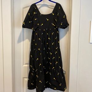 Tiered embroidered dress